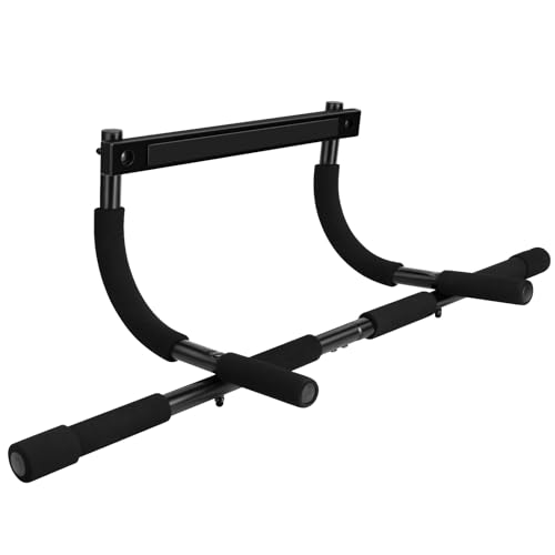 Doorway Pull Up Bar - Heavy Duty 300lb Capacity Multi-Grip Chin Up Bar for Home Gym, Upper Body Workout Equipment with Comfortable Foam Grips