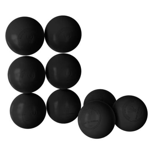 GCA Pro Lacrosse Official Game Ball NFHS College Approved Velocity 6 Pack LAX Field Tournament Rubber Practice (Black, 6 Balls)