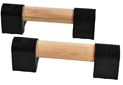 Wood Mini Parallettes Set for Gymnastics or Push up Bars. Portable.