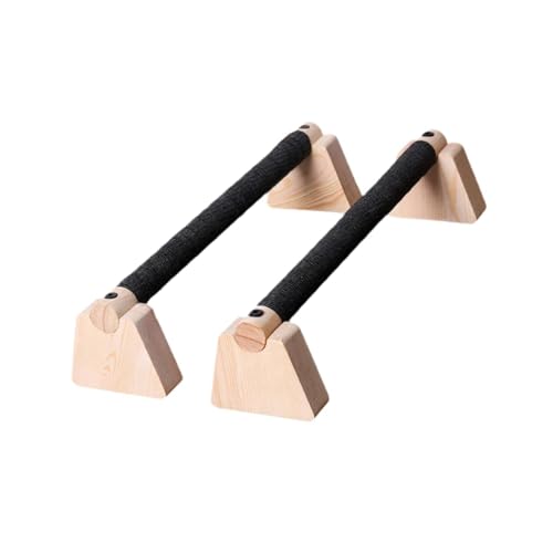 Vaveren 2 Pieces Push up Bar Wooden Parallettes Bar Pushup Handles Portable Anti Slip Push up Stand for Exercise Gymnastics Workout - size: 40CM