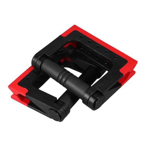 Abaodam Push-up Bars Pair Rotating Push-up Rack Red Metal Fitness Equipment for Home Strength Training Men Women