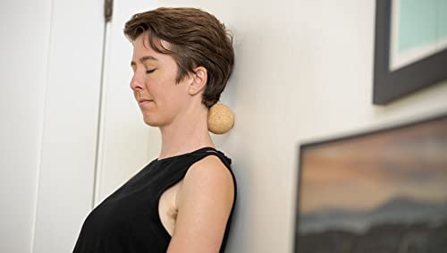 Travel Cork Massage Ball | Lightweight, Sustainable Alternative to Lacrosse Ball for Muscle Pain Relief (2.5 Inch (Pack of 2), Sanded Cork)