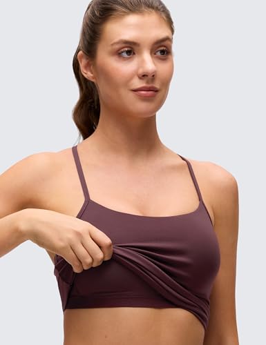 CRZ YOGA Butterluxe Y Back Tank Tops - color: Ripe Plum, size: Large