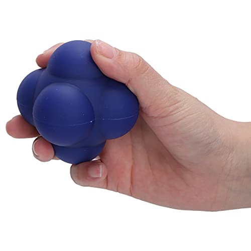 Silicone Reaction Ball, Portable Hand Eye Coordination Speed Reflex Training Ball Training Equipment Multiside Reaction Ball for Sports, Rehabilitation, Pet