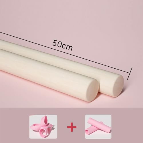 2PCS Yoga Rod Stick Set,Portable Pilates Bar Open Back Corrective Hump Round Wooden Stretching Tool with Buckle for Martial Artists Dancers Gymnasts - size: 23.6x0.8Inch