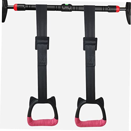 Adjustable Gymnastics Rings Set for Kids Sturdy Fitness Supply with Straps Indoor Pull-Up Exercise Equipment