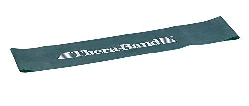 THERABAND Resistance Band Loop, Professional Latex Mini Band, Lower Pilates, Crossfit, Yoga, Stretching, Physical Therapy, Strength Training without Weights, 8 Inch, Green, Heavy, Intermediate Level 1 - color: Green - Heavy, size: 8 Inch