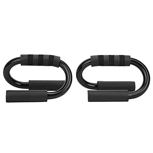 S Shape Push Up Bar Bracket, Foam Exercise Training, 2 Pieces, Black - Adjustable Position, Lightweight and Sturdy, Indoor Fitness for Men and Women