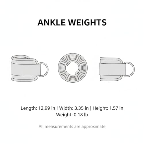Ankle Weights with Soft Sponge Padding and Adjustable Hook and Loop Straps for Walking, Yoga, and Fitness (1 PC) - color: Black