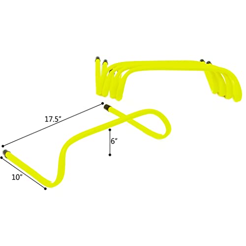 Trademark Innovations 6" Speed Training Hurdles (Set of 5, Lime)
