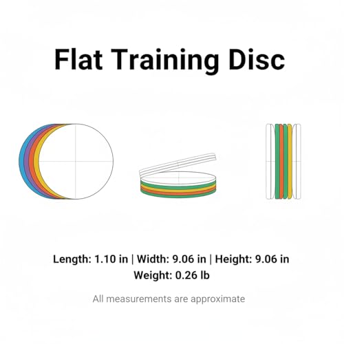 Flat Training Disc, Low-Profile TPE Marker for Soccer Agility Drills and Field Marking, 9.1 x 9.1 Inches (1 PC)