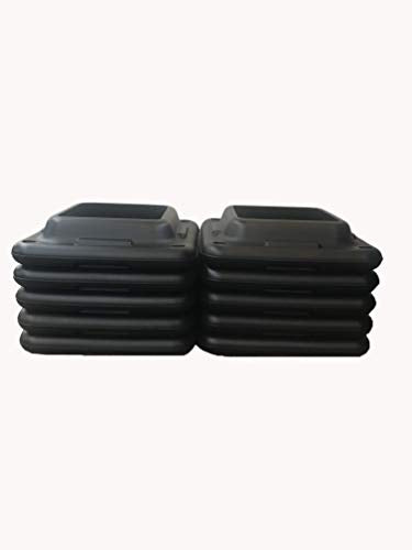 Element Fitness Aerobic Step Risers (10 Pack) - Black Exercise Step Platforms - Great for Step Aerobics