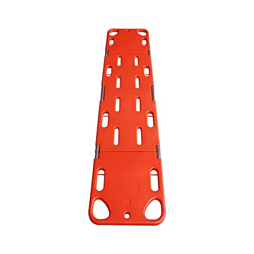 YUEWO Foldable Spine Board Stretcher Backboard for Patient, Transfer Backboard EMT Immobilization Portable Patient Transport Rescue Lightweight PE Plastics Ambulance Stretcher