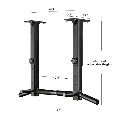 Wall Mount Pull Up Bar, Joist Beam Rafter Mount Pull-up Bar, Ceiling Mounted Chin Up Bar for Home Gym with Punching Bag Hanger - color: Black2