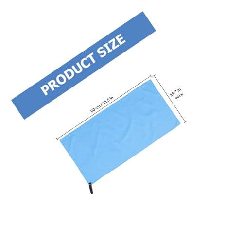 GARVALON Superfine Fiber Quick-Drying Sports Towel Sweat Absorbent Travel Towel Compact Mesh Bag 40x80cm for Camping Yoga and Outdoor Activities