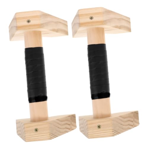 Wooden Push up Stands for Men and Women, Beech Wood Parallettes with Non-slip Base, 30cm Push up Handle Grips for Home Gym Calisthenics and Handstand Training