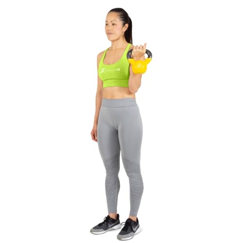 ProsourceFit Vinyl Coated Cast Iron Kettlebells for Full Body Fitness Workouts
