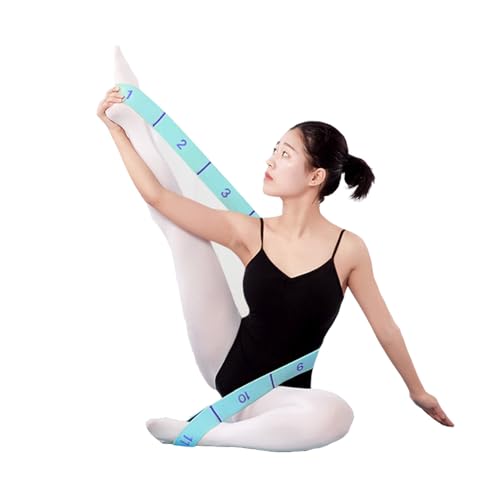 2-Pack Yoga Straps with 11 Loops - Adjustable Elastic Stretching Bands for Pilates, Dance, Ballet Gymnastics & Physical Therapy, Multifunctional Flexibility Exercise Equipment