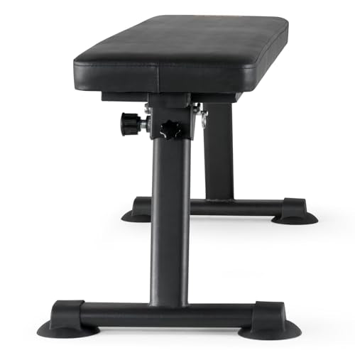 VEVOR Flat Weight Bench, Foldable Strength Training Bench, Utility Workout Bench for Full Body Workout, 1000 LBS Press Bench for Home Gym Exercise, for Multi-Purpose Weight Training and Ab Exercises