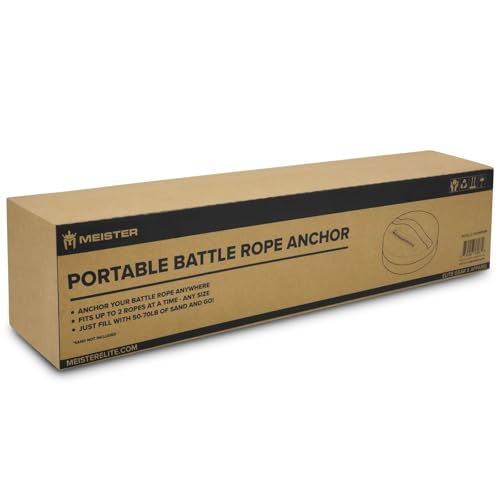 MEISTER Portable Battle Rope Anchor - Sand-Weighted Base for Rope & Fitness Training