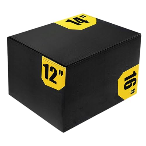 Plyometric Jumping Box Exercise Box with Shock-Absorbing PVC Cotton Material for Adults and Children for Home Fitness Strengt
