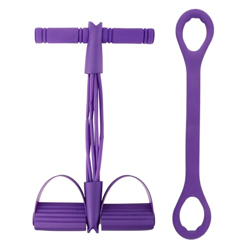 Fitness Resistance Bands- 6 Tube Pedal Ankle Puller with Handle & Tensile Rope for Exercise Sit Up Exercise Equipment Elastic Home Gym Equipment for Women Men