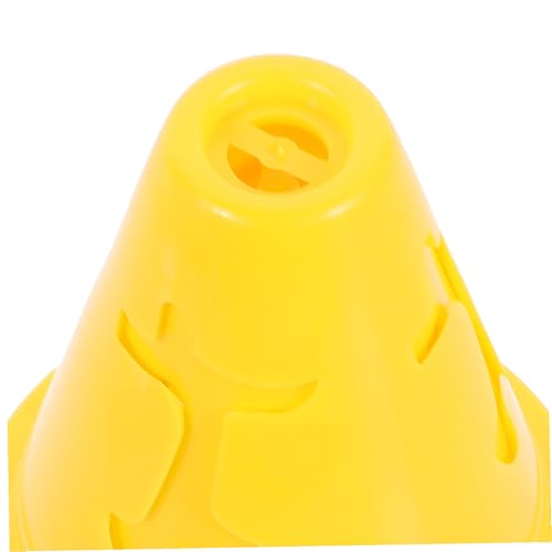Mikinona 10pcs Plastic Soccer Training Cones 8cm Small Yellow Markers for Football Roller Skating Agility Practice and Obstacle Course
