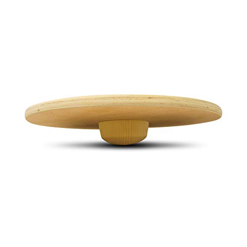 15.7" Wood Wobble Balance Board Balance Trainer by Trademark Innovations,Black