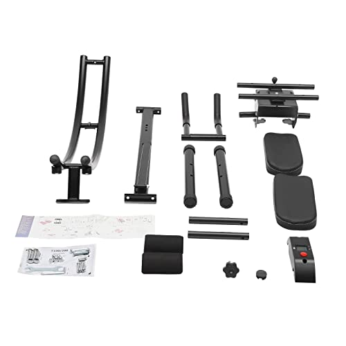 Ab Machine Abdominal Crunch Core Workout Equipment Foldable Exercise Ab Trainer Machine Coaster Abdominal/Core Fitness All Training Equipment Levels for Home & Gym - size: 41.33*15.74*43.3in Black Rotation Cushion