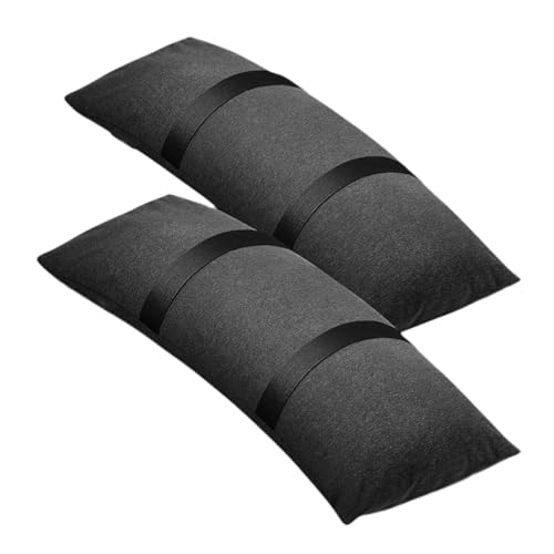2Pcs Outdoor Fillable Sand Bags Weight Bags Black Weatherproof Heavy Duty 49 Lb.