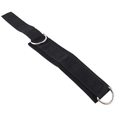 2Pcs Fitness Equipment Gym Ankle Strap Padded Double D-Ring Adjustable Ankle Weight Leg Training Brace Support Black