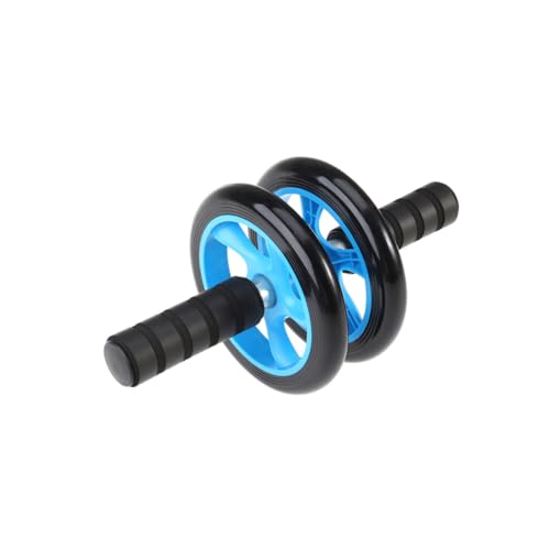 Dual Wheel Quiet Ab Roller with Knee Pad for Core Strength Training High-grip Handles and Stable Wide-spaced Wheels for Home and Gym Fitness