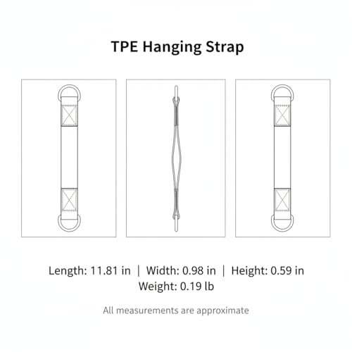 TPE Hanging Strap for Pull-Up Bar, Loop Attachment for Rings and Sandbags, Home Gym Accessory (1 PC)
