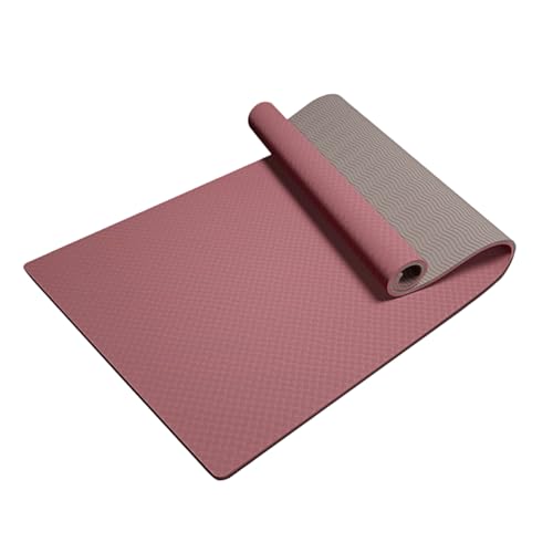 Non Slip Yoga Mat, Eco Friendly Fitness Exercise Mat with Carrying Strap & Bag, 72"L x 24"W x 0.24" Thick Workout Mat for Women Men Kids Pilates & Floor Exercises - color: Red