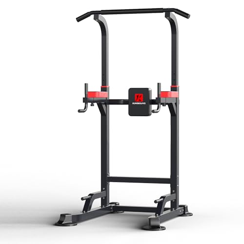 Power Tower Dip Station Workout equipment Pull up Bar for Home Gym Adjustable Height Strength Training Fitness Excercise Equipment,Load 450LBS