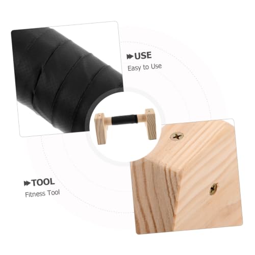 Totority 2pcs Wooden Parallettes Bars Non- Base for Push-ups and Exercise Handles for Strength Training and Calisthenics Compact Design for Home Fitness for Men and Women