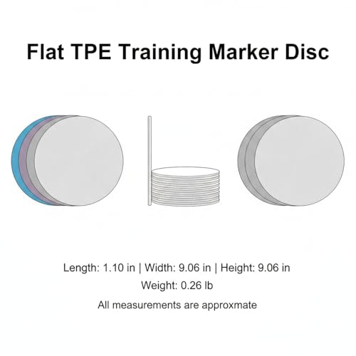 Flat TPE Training Marker Disc for Soccer and Agility Drills, 9.1 Inch (1 PC)