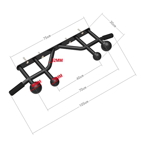 Chin Up Bar Heavy Wall Mounted Steel Pull Up Bar | With A Grip Ball | Home Gym Arm Strength Training Horizontal Bar | Safe Load 300Kg