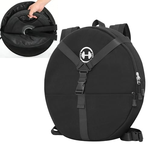 Weighted Backpack Weighted Vest for Fitness and Bodyweight Workouts, Adjustable Padded Straps, 15 LBS barbell Weight Plate Ideal for Training