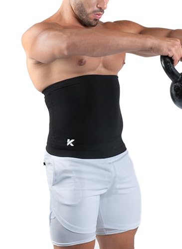 Kewlioo Men's Heat Trapping Waist Toner - Waist Trainer for Men - Comfortable & Discreet Waist Trimmer Thermo Sauna Belt