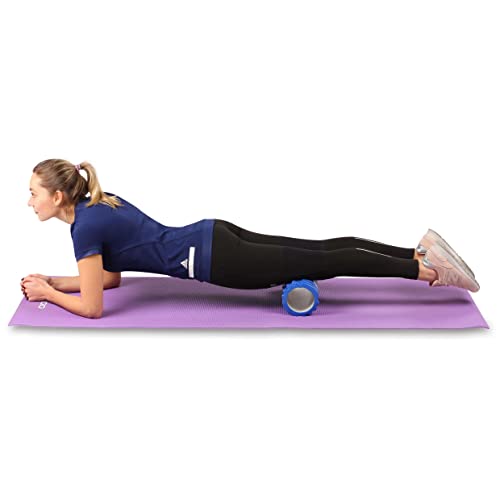 DRUNA Foam Roller for Muscle Massage, Pilates & Yoga 13"x5.5" Medium Firm PVC Foam Roller for Deep Tissue Massage, Recovery & Flexibility (Black) - color: Black