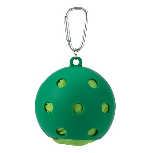 Kikkerland Pickleball Cooling Towel – Portable Workout Towel with Pickleball Case & Carabiner for Easy Carry & Access