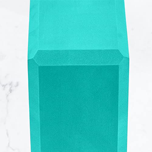 MYGA Yoga Block,Lightweight EVA Foam Yoga Brick,High Density Non-Slip Block for Yoga Poses, Pilates, Balance and Flexibility - color: Turquoise