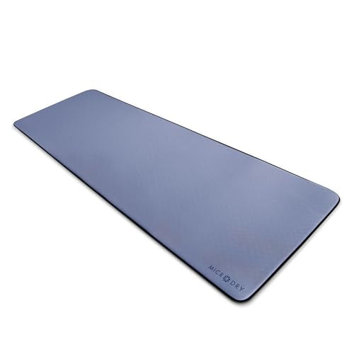 MICRODRY Deluxe Fitness Exercise Yoga Mat for Home & Gym, Extra Thick for High Impact Training, Multi Layered Skid Resistant Surface, Odor Neutralizing with Carrying Strap