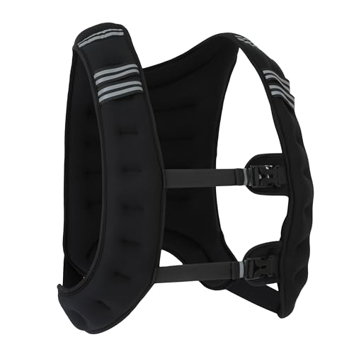 Workout Weighted Vest, 15lb/20lbs Weight Vest with Reflective Stripe for Strength Training, Running, Weightlifting, Fitness, Muscle Building, and Weight Loss, Soft, Slim Design with Weights Included - size: 15 lbs