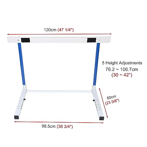 Track and Field Hurdles for Adult Athletes,Track and Field Equipment for Agility Obstacle Training,Adjustable Height 30-42in Outdoor Workout Training Pole Set