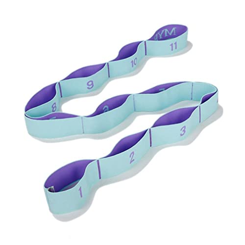 Elastic Stretching Strap with 11 Loops, Multi-Loop Yoga Stretching Strap Elastic Exercise Band, Improve Flexibility Arm Leg Stretching Strap Home Gym Equipment for Physical Therapy Pilates Gymnastics