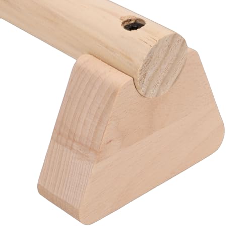 2 Pcs Beech Wood Push Up Bars Versatile Training Equipment for Chest, Shoulders, Arms, Core, with Non-Slip Rubber Hands, Lock Slots