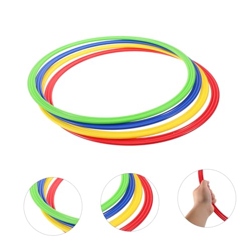 BESPORTBLE 4pcs Soccer Training Ring Plastic Jumping Ring for Speed and Agility Football Training Supplies for Coordination Drills