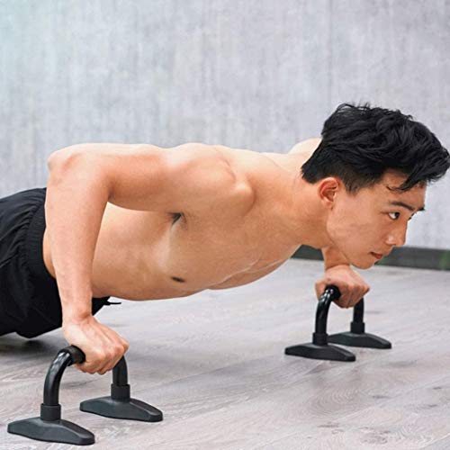 Stand with Adjustable Heights Includes Jump Rope Cushioned Foam Grip and Non-Skid Pad for Home Workout, Chest Tricep Bodyweight Training